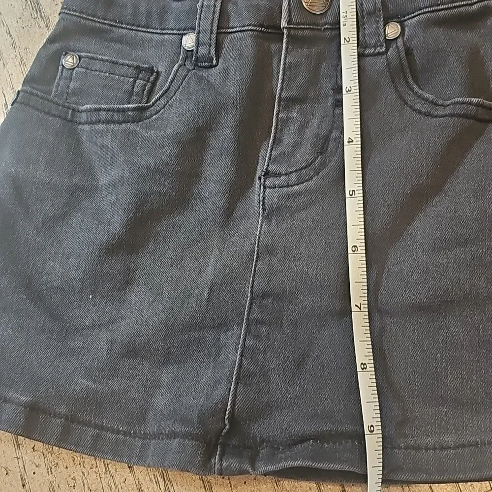 Little Eleven Paris Denim Skirt with Suspenders 4T